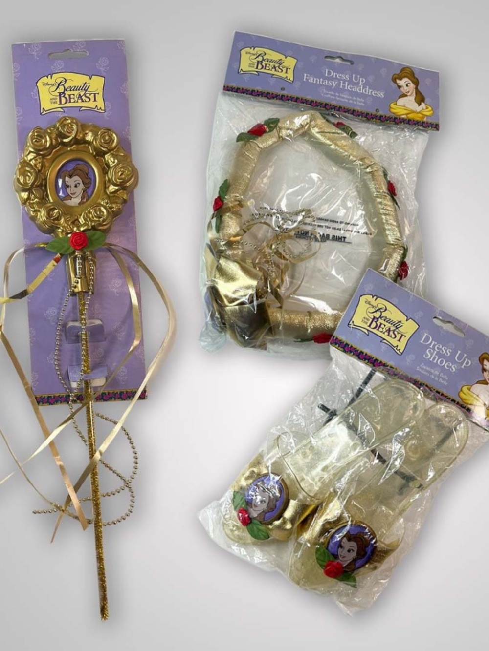 Disney Beauty & the Beast Belle Dress-Up Costume Accessories: Crown, Shoes, Wand